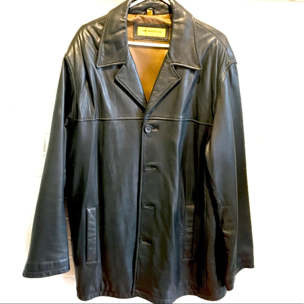 Jim and Marylou collection black leather jacket